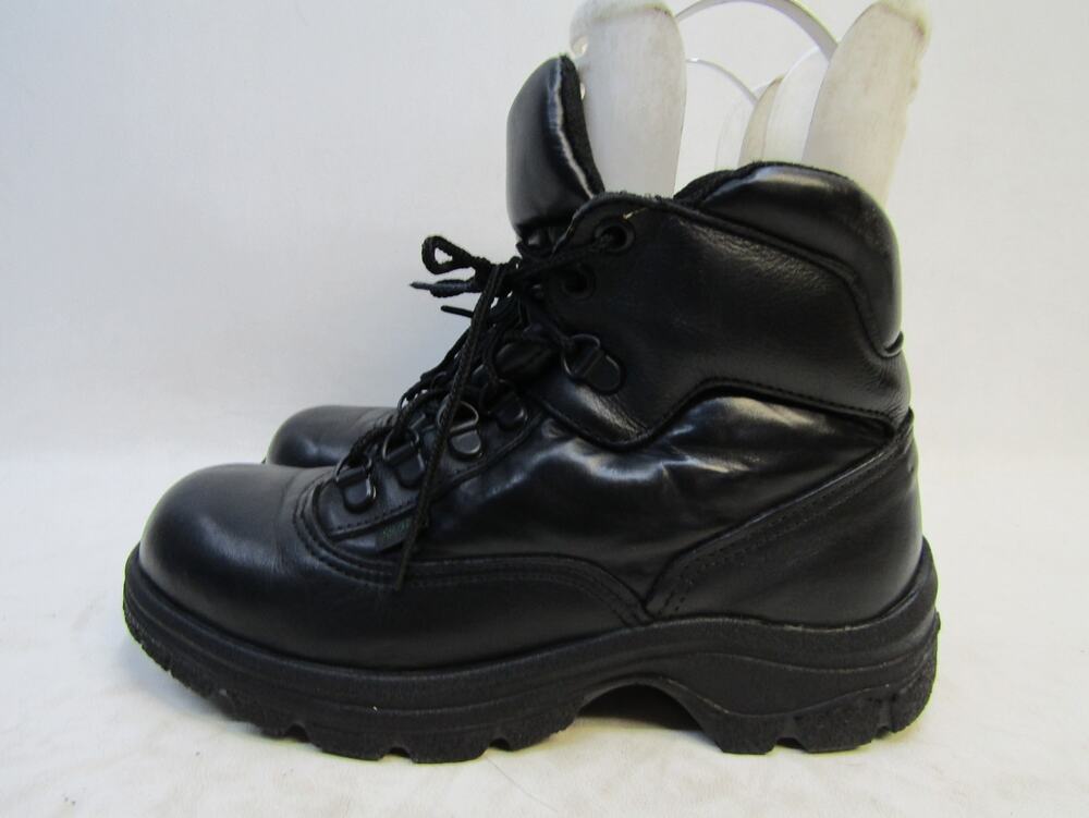 Thorogood Womens Size 7 W Black Leather Lace Up Works Boots